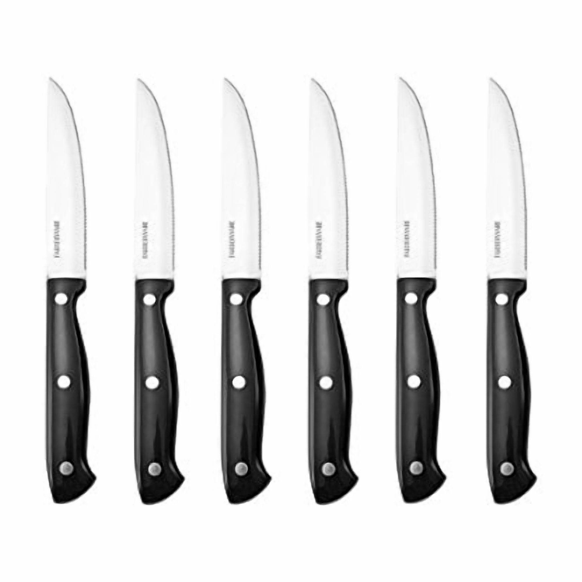 Farberware 15-piece Black Forged Triple Riveted Stainless Steel Knife Set