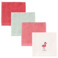 thumbnail image 2 of Luvable Friends Baby Girl Super Soft Cotton Washcloths, Flamingo, 2 of 2