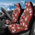 thumbnail image 3 of Binienty Christmas Car Seat Cover Set Elastic Soft Fluffy Automotive Front Bucket Seat Covers Plush Removable Car Interior Accessories Decorations, Santa Claus Snowman, 3 of 8
