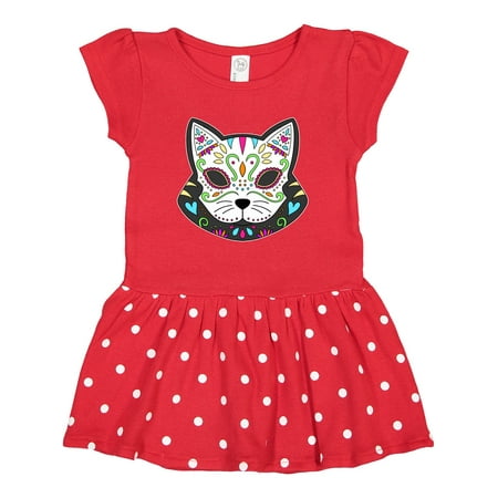 

Inktastic Cinco De Mayo Cat Sugar Skull Gift Toddler Girl Dress