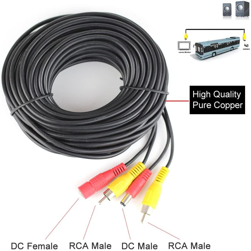 RCA DC Power Cord Video AV Extension Cable 2.1 5.5 MM Plug for CCTV
