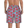 thumbnail image 3 of Naloa Hand Drawn Strawberry Men's Beach Shorts, Surfing shorts, Swim trunks, Quick Dry Swim Trunks for Surfing Beach Fun - Large, 3 of 9