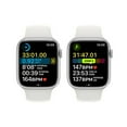 thumbnail image 4 of Restored Premium Apple Watch Series 8 (GPS, 45mm) - Silver Aluminum Case with White Band (Refurbished), 4 of 5