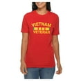 thumbnail image 3 of Oversized Vietnam Veteran Stripe Graphic Design Deluxe Jersey T-Shirt - Red 2XL, 3 of 4