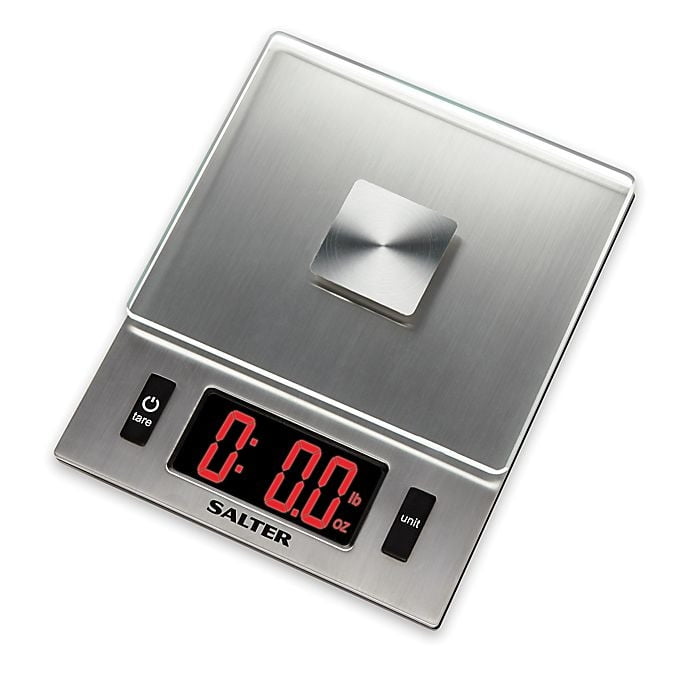Salter Digital Kitchen Scales Ultra Stainless Steel Electronic Food Scale 