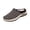 Black, variant on Women's Mule Sneakers Backless Closed Toe Slip On Platform Checkered Knit Comfort Walking Clogs Gray 6.5