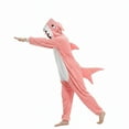 thumbnail image 4 of Fjofpr Pajamas Jumpsuits for Women Plus Size Fleece Fluffy Sleepwear Zip up Hooded Plush Rompers Cute Shark One Piece Fashion Pajamas Hooded Long-sleeved Pajamas Home Clothing Pajamas Pink S, 4 of 4