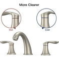 thumbnail image 4 of Bathroom Sink Faucet, 8 inch 3 Hole 2 Handle Widespread Faucet with Stainless Steel Pop Up Drain and Hose, 4 of 6