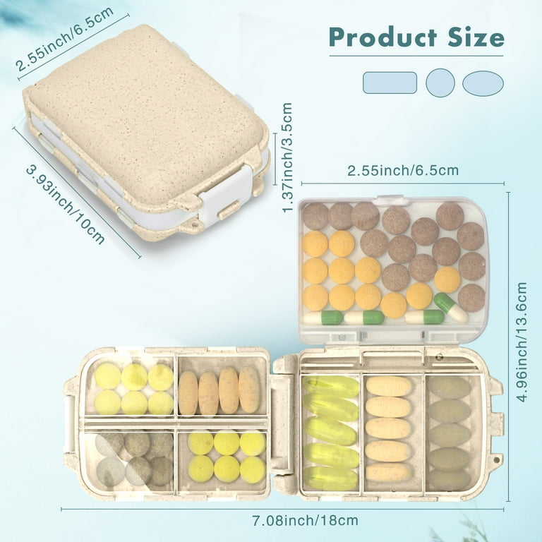 Pill Case Storage Box (Portable/WT/11x7.8x1.6cm)