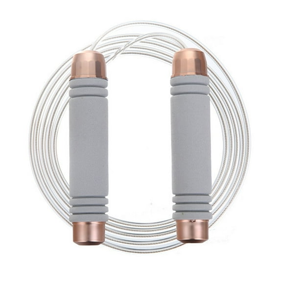 GOOHOCHY Weighted Jump Rope 1Pack 280x11x11in for Endurance Training Forearm Strengthening Grey Rose Gold