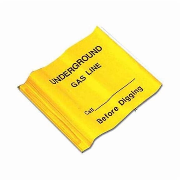 Presco Marking Flag,Yellow,Gas Line,PVC,PK100 4521YBK509-200