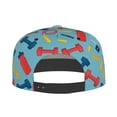 thumbnail image 5 of Adjustable Baseball Cap, cartoon dumbbell Flat Bill Trucker Flat Brim Hats Dad Hat for Men Women - Snapback Hat Adjustable Size, 5 of 7