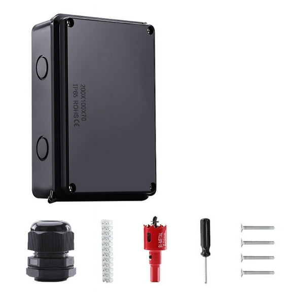 ABS Waterproof Junction Box Outdoor Terminal Plastic Power Seal General Electrical Engineering Enclosure Black