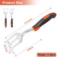 thumbnail image 2 of 1 Set Heavy Duty Hand Rake Cultivator With 2 Piece Garden Trowel Set Measurement Mark, 2 of 7