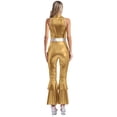 thumbnail image 2 of vastwit Womens Shiny Metallic Vintage 70S Disco Dance Jumpsuit Movie Star Singer Outfits Gold 3XL, 2 of 6