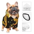 thumbnail image 3 of Fotbe Tangerine Print Small Dog Sweater Hoodies Pet Grey Hooded Soft Fleece Sweatshirts with Pocket Fall Winter Puppy Cat Sweaters Warm Clothes-Small, 3 of 7