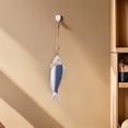 thumbnail image 4 of NICEXMAS Mediterranean Style Hand Carved Blue Wooden Fish Wall Decor for Beach Home Accent, 4 of 8