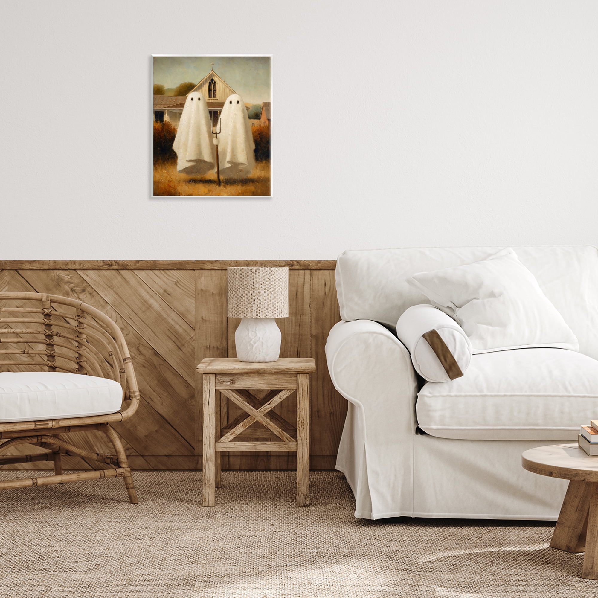 American Gothic Ghosts Wall Plaque Art, design by Arlington Prints