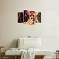 thumbnail image 2 of Elephant Stock Purple Nails Wall Art - Horizontal Multi Panel Canvas - Living Room Wall Decor - Fashion And Beauty Multi Panel - Purple And Beige Decor - 30" x 18", 2 of 4