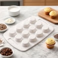 thumbnail image 6 of Non-Stick Silicone Cake Molds for Baking, Flexible Cupcake Baking Accessories, Food Grade Bakeware for Bread and Dessert Making White, 6 of 6