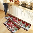 thumbnail image 5 of Kitchen Rug Mat Christmas Gnome and Snowman, Set of 2, Anti-Fatigue Non-Skid Washable Kitchen Runner Rugs, Red Truck Buffalo Plaid Soft Comfort Rug for Kitchen, Floor Home, Front of Sink, Laundry, 5 of 6