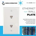thumbnail image 5 of 1 Pack 2 Port Ethernet Wall Plate, Cat6 Female to Female Wall Jack RJ45 Inline Coupler W ma3084, 5 of 7