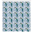 thumbnail image 2 of Ambesonne Peacock Shower Curtain, Vintage Bird and Wild Roses, 69"Wx84"L, Multicolor, 2 of 2