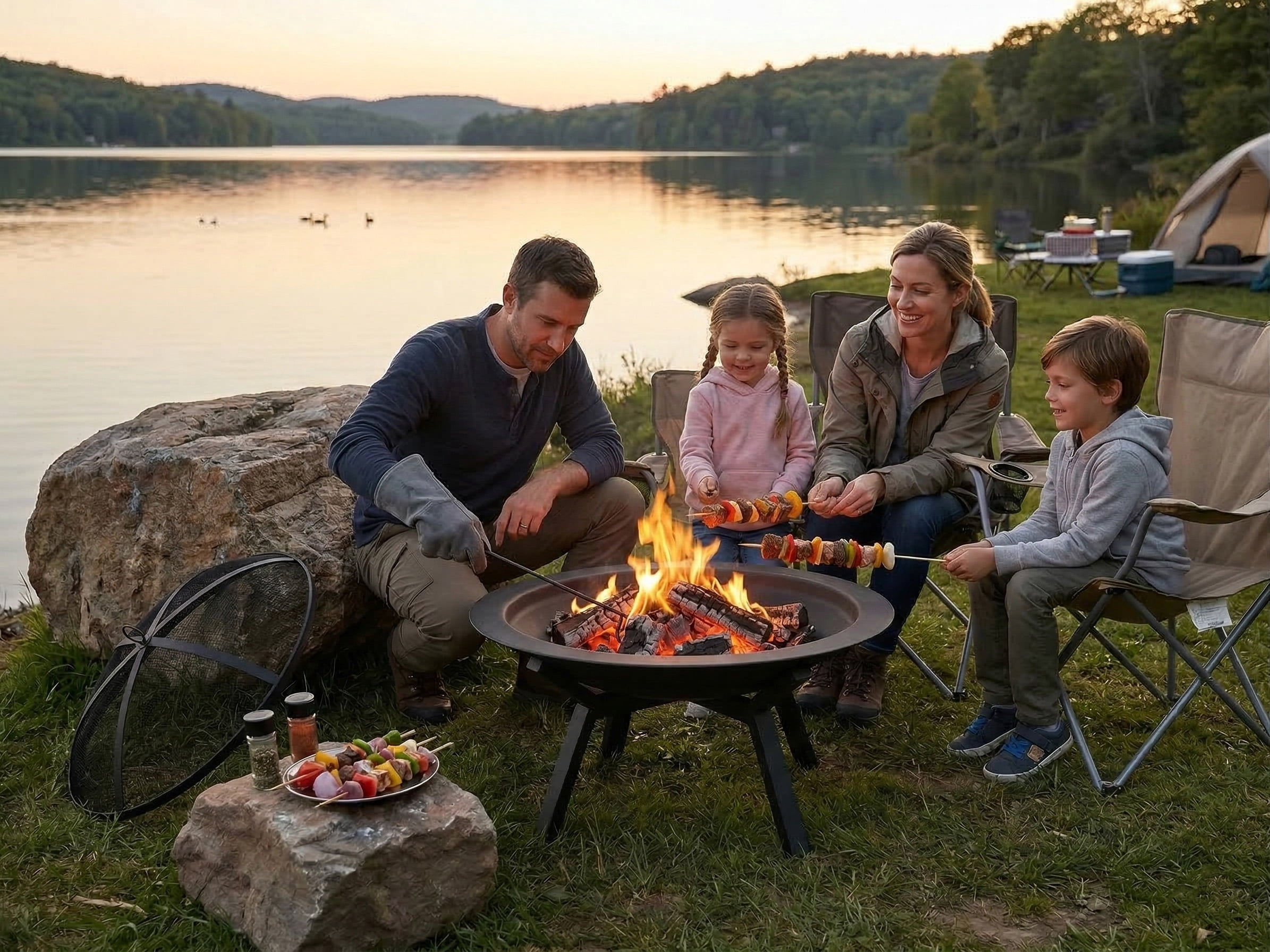 Fire Pit for Outside Wood Burning 28’’ Fire Pit Wood Burning