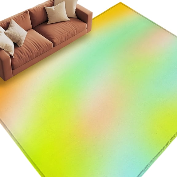 Yellow Green Abstract Area Rug 5x7 Washable Rug Non Slip Modern Gradient Minimalist Art Large Area Rug Soft Stainresistant Indoor Floor Carpet for Living Room Bedroom Home Office Dining Room Nursery