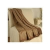 Home Trends Bellezza Suede Fur Throw, Coffee