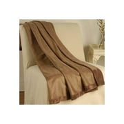 Home Trends Bellezza Suede Fur Throw, Coffee