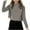Gray, variant on Qingpeng Girls Long Sleeve Crop Tops Kids Cute Dance Cropped T-Shirts