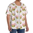 thumbnail image 4 of Xecao offers the Avocado Lovers for Men's Casual Short-sleeved Shirt, a button-up collared shirt with a pocket, perfect for beach vacations and yacht travel in the X-Large size., 4 of 7
