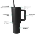 thumbnail image 3 of MEGACHIC 40 oz Tumbler with Handle and Straw Lid Stainless Steel Insulated Water Bottle Travel Coffee Mug for Ice Drinks Hot, Black, 3 of 9