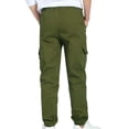 thumbnail image 4 of CPNG Boys Daily Fashion Cargo Pants Elastic High Waist Slim Fit Multi-Pocket Cargo Sweatpants Casual Jogger(Green,9-10 Years), 4 of 8