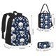 thumbnail image 2 of Balery white arrow Skull Mochila escolar 3 en 1 para niños: mochila resistente con lonchera térmica y estuche para lápices. Mochila escolar para niños y niñas., 2 of 7