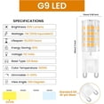 thumbnail image 2 of G9 LED Light Bulb, 6Watt, 600 lumens, 60W Equivalent (3000K), CRI80, Dimmable, CETL (4-Pack), 2 of 8
