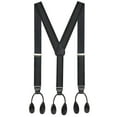 thumbnail image 3 of Hold'em 1 ¼ Fancy Stripes Solid Suspenders for Men Y-Back - Crosscheck Black, 3 of 4