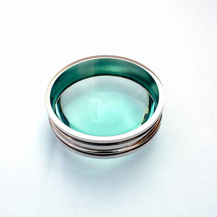 Maritime Treasures Nickel-Plated Brass Table Desk Magnifying Glass Ball-Shaped Stainless Steel Magnifier for Newspaper Reading Office Home Use