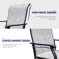 thumbnail image 5 of Patio Swivel Chairs Set of 2,Outdoor Dining Chairs with All Weather Breathable Textilene Fabric,Outdoor Swivel Chairs with High Back for Lawn Garden Backyard Deck,Black+ Gray, 5 of 7