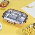 thumbnail image 1 of Stainless Steel Insulated Lunch Box Student School Lunch Box Tableware Bento Food Container Storage Breakfast Boxes Plastic Drop Stainless Yellow, 1 of 6