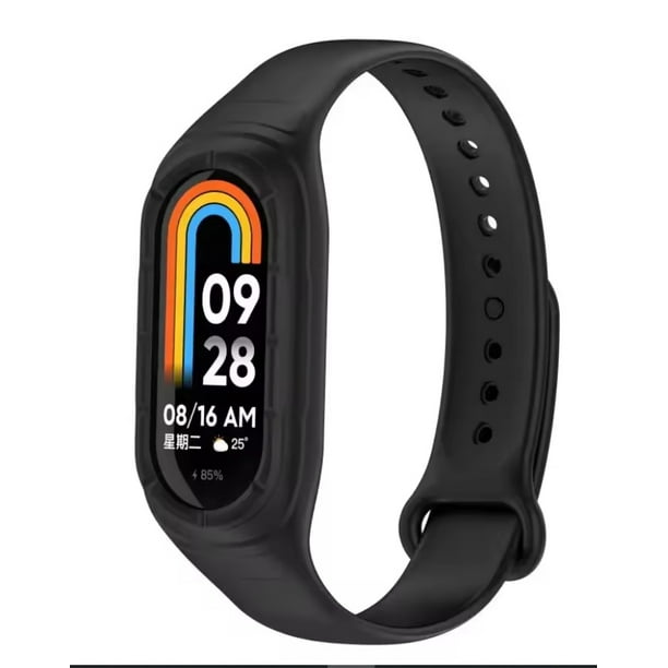 Correa de Silicona Deportiva Impermeable para Xiaomi Mi Band 9/8 con Case