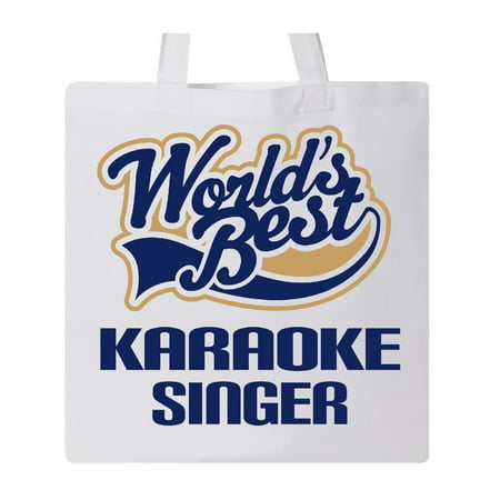 Worlds Best Karaoke Singer Tote Bag White One (Best Singer In The World)