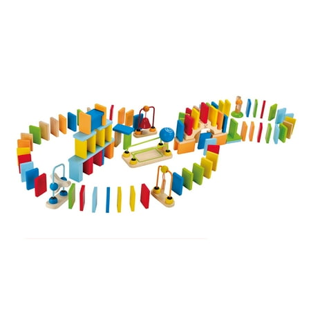 UPC: 6943478011595 | Hape Wooden Toddler Domino Ball Set 107 Colorful Pieces