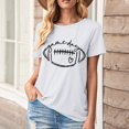thumbnail image 1 of Drppepioner T-Shirt à Manches Courtes Col Rond Imprimé Rugby pour Femmes, Haut d'Été Décontracté, T-Shirt Col Rond Sportif et Élégant pour Femmes, 1 of 4
