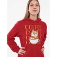 thumbnail image 2 of Cute Cat And Coffee Women Hoodie, Female Small, 2 of 4