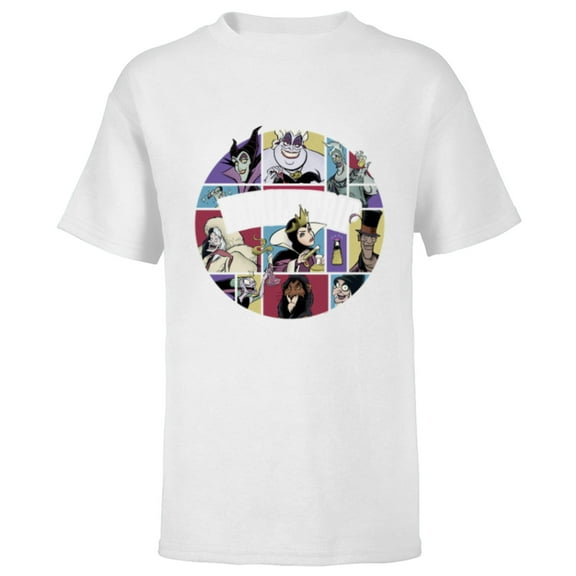 Disney Villains Wicked Circle Group Family Trip Vacation - Short Sleeve T-Shirt for Kids - Customized-White