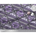 thumbnail image 2 of Soimoi Poly Georgette Fabric Argyle Geometric Printed Fabric 1 Yard 52 Inch Wide, 2 of 3