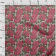 thumbnail image 3 of oneOone Cotton Poplin Twill Pink Fabric Floral Craft Projects Decor Fabric Printed By The Yard 56 Inch Wide, 3 of 5