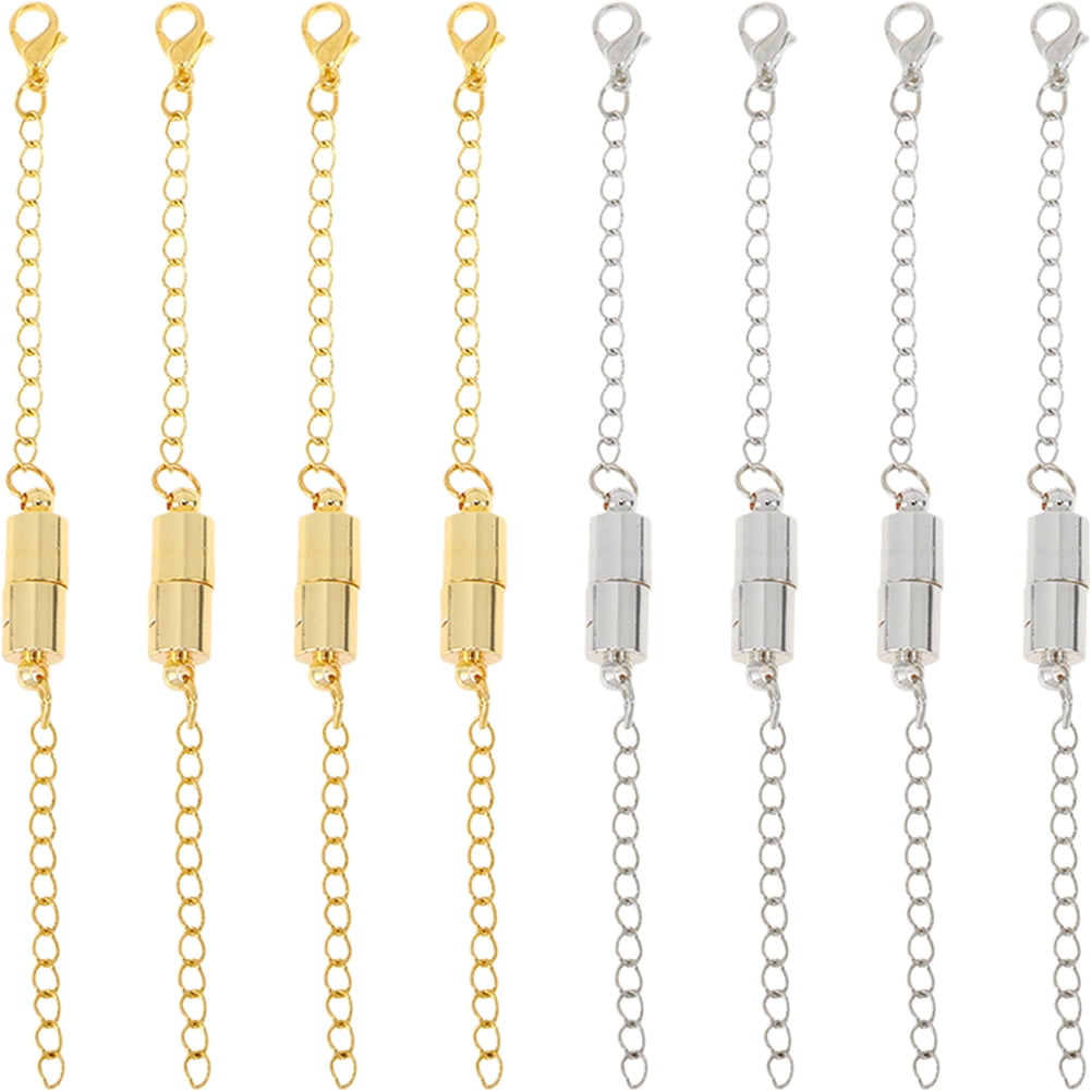 5PCS bulk bracelets Sterling Silver Necklace Extender Magnetic